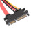 SATA 22pin Data/Power Combo Cable 1ft M/F PVC 10