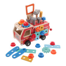 2Sets Holz- -Lkw Bunt Stem Lernspielzeug Für Kleinkinder