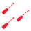 3Stk Leichtes Rotes Bootpaddel PVC Cosplay Bühnenrequisite 5