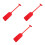 3Stk Leichtes Rotes Bootpaddel PVC Cosplay Bühnenrequisite 7