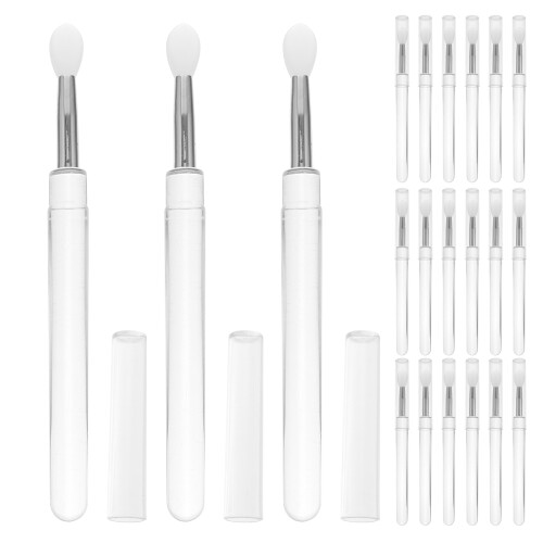 60Stk Silikon Make-Up Set Weiß Mit Deckel Für Lippen Und 2
