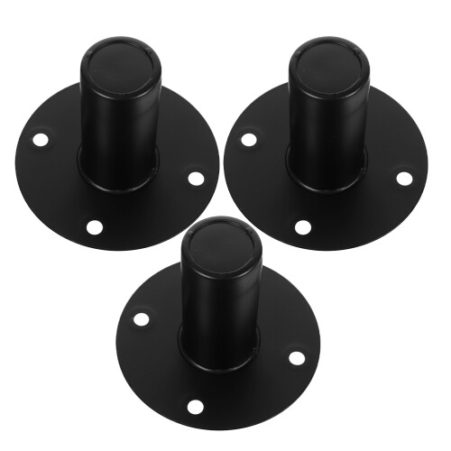6Stk Robuste Aluminiumlautsprecherhalter Schwarz Mit Stoßdämpfung 1