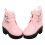 3Paires Bottes PU Rose Pour Poupées, Chaussures Mode Accessoires Mini 2