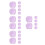 24Pièces Clips Câbles Violet Avec Adhésif Pour Bureau 6