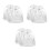 6Pièces Mariage Satin Cordon Coeur Strass Élégant 10