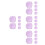 24Pièces Clips Câbles Violet Avec Adhésif Pour Bureau 8