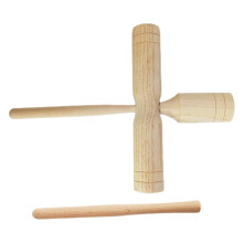 2Pièces Guiro Percussion Bois Beige Pour Enfants Et Maniable