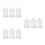 9Pièces Ponchos Enfants Transparent Eva Réutilisable Ajustable 6