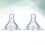 3Pièces Sucettes Silicone Large Bébé Transparentes 3