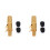 2Ensembles Kit Embouchures Sax Alto Métal Pro Surface Colorée 6