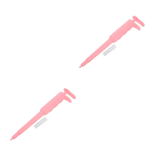 2Pièces Distributeur Pilules Pet Rose En ABS Dose Précise Pour Chats 2