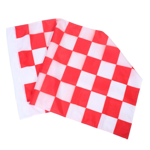 5Pièces Bannières Polyester Rouge Pour Course Garage Patio Sport 1