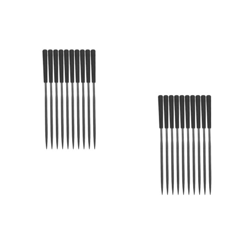 20Pièces Ensemble Limes Métal Acier Triangulaires Précise 2