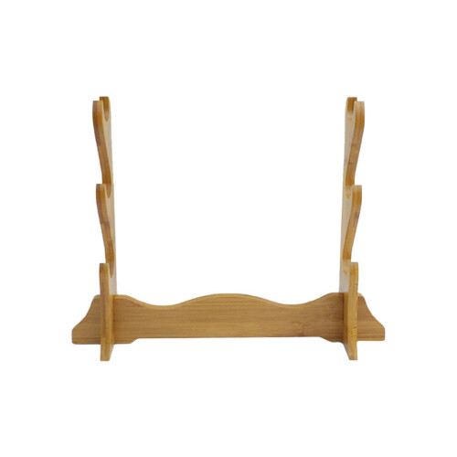 2St Vijflaags Bamboe Stand Lichtbruin Display Organizer