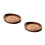 2Pcs Oval Solid Wood Tray Light Brown Portable Serving Platter 9