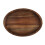 2Pcs Oval Solid Wood Tray Light Brown Portable Serving Platter 3