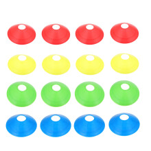 24Pièces Barrières D'exercice Football Pe Flexibles Cônes Multicolores