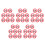40Pièces Stickers PVC Rouge Rappel Propreté 7