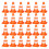 200Pièces Cônes Mini Construction Orange Plastique Jeu Enfants 9