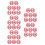 40Pièces Stickers PVC Rouge Rappel Propreté 8