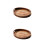 2Pcs Oval Solid Wood Tray Light Brown Portable Serving Platter 5