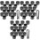 120Pièces Caches Boulons Roues Nylon Noir Accessoires Durable 5