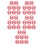 40Pièces Stickers PVC Rouge Rappel Propreté 6
