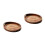 2Pcs Oval Solid Wood Tray Light Brown Portable Serving Platter 4