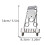 2Pcs Silver 335 Guitar Tailpiece Frame for 6 String Guitar 11