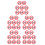 40Pièces Stickers PVC Rouge Rappel Propreté 9