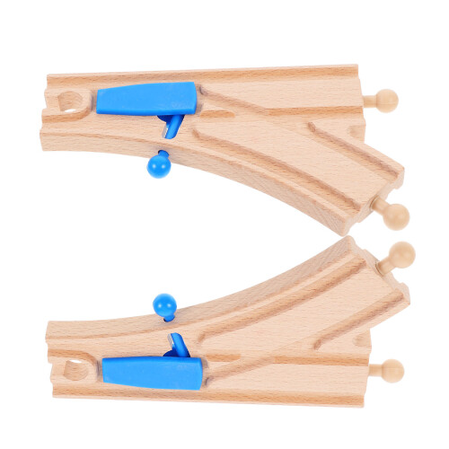 10Pièces Intersections Pistes Bois Multi Couleurs Jeux Train Educatif