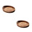 2Pcs Oval Solid Wood Tray Light Brown Portable Serving Platter 7