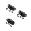 3Pièces Protège Fourche Aluminium Caoutchouc Noir Robuste 8