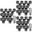 120Pièces Caches Boulons Roues Nylon Noir Accessoires Durable 8