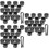 120Pièces Caches Boulons Roues Nylon Noir Accessoires Durable 9