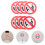 40Pièces Stickers PVC Rouge Rappel Propreté 10