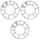 3Pièces Accessoires Roues Camion Alliage Aluminium Argent 5