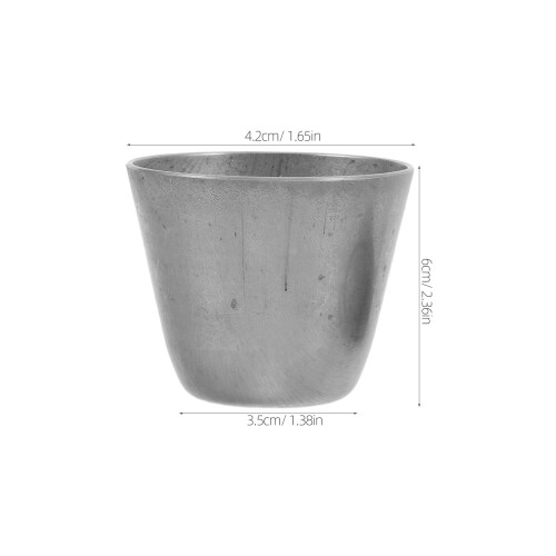 Creuset Gris En Nickel Durable Avec Couvercle Pour 1