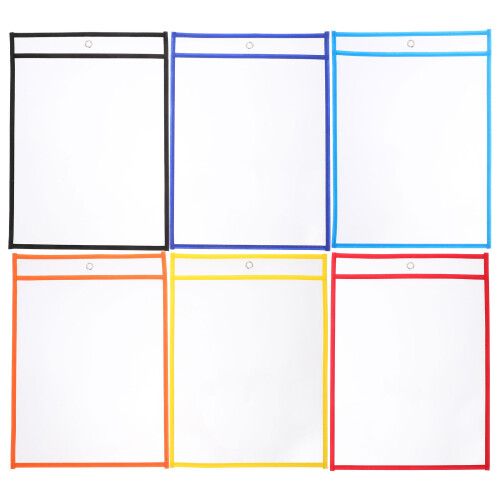 18Pièces Étuis Effaçables PVC Assortis Protection Réutilisable 1