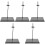 5Pièces Support Figurine ABS Et Fer Ajustable Noir Stable Pour Table 5