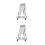 2Pcs Silver 335 Guitar Tailpiece Frame for 6 String Guitar 4