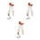 3Pièces Sangles De Guitare Ajustables En Peluche Chien 3D 7