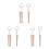 6Pièces Musicales Mini Baguettes Bois Support Décor Beige 4