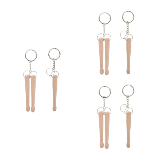 6Pièces Musicales Mini Baguettes Bois Support Décor Beige 2
