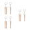 6Pièces Musicales Mini Baguettes Bois Support Décor Beige 6