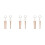 6Pièces Musicales Mini Baguettes Bois Support Décor Beige 9