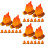 24Pièces Mini En Résine Orange Décor Et Solide 8