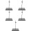 5Pièces Support Figurine ABS Et Fer Ajustable Noir Stable Pour Table 9