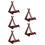 5Pièces Support Ukulélé Sol Bois Démontable Stable Décoratif Marron 7