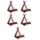 5Pièces Support Ukulélé Sol Bois Démontable Stable Décoratif Marron 4
